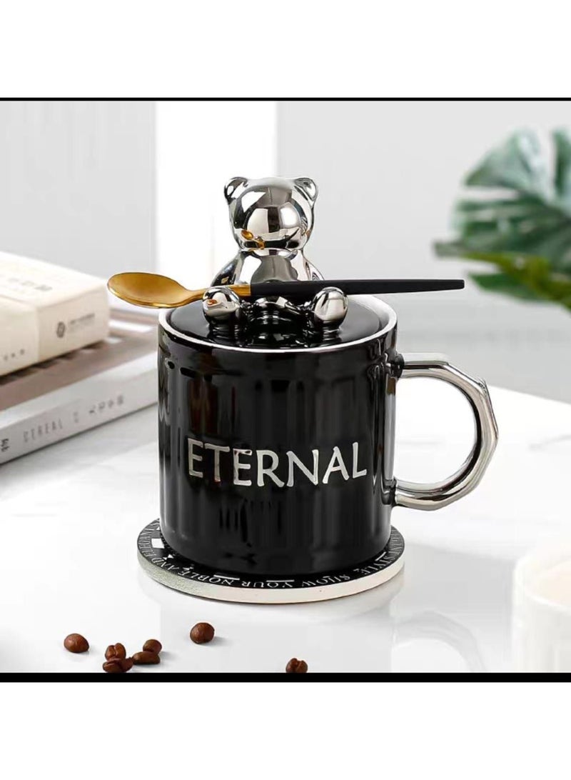 إترنال مج بورسلين جديد بمعلقة وغطاء يحافظ على مشروبك - Image 3