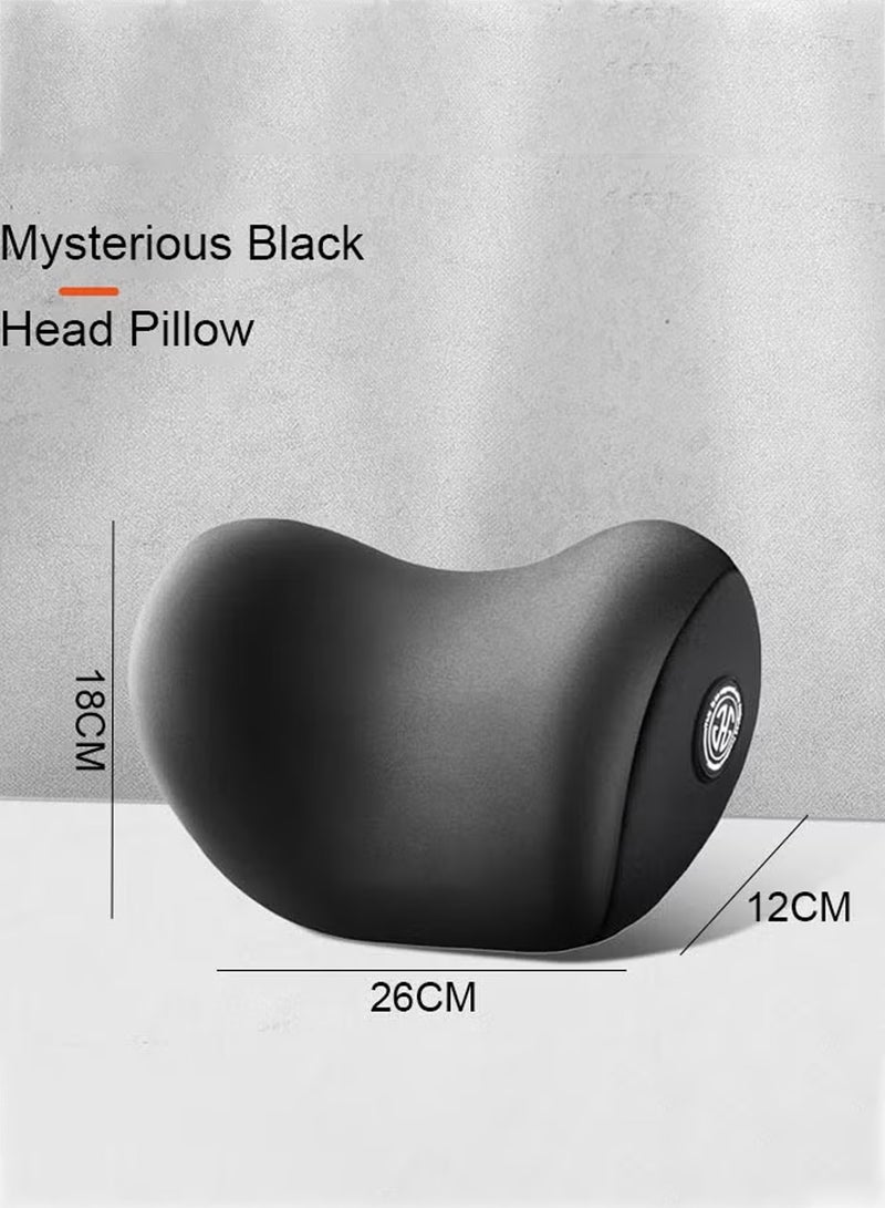 Car Seat Headrest Neck Pillow Ergonomics Car Neck Pillow Durable Neck Pillow Automotive Neck Support Neck Pain Relief Adjustable Neck Pillow Anti-Static Technology Fabric Black Color - Image 2