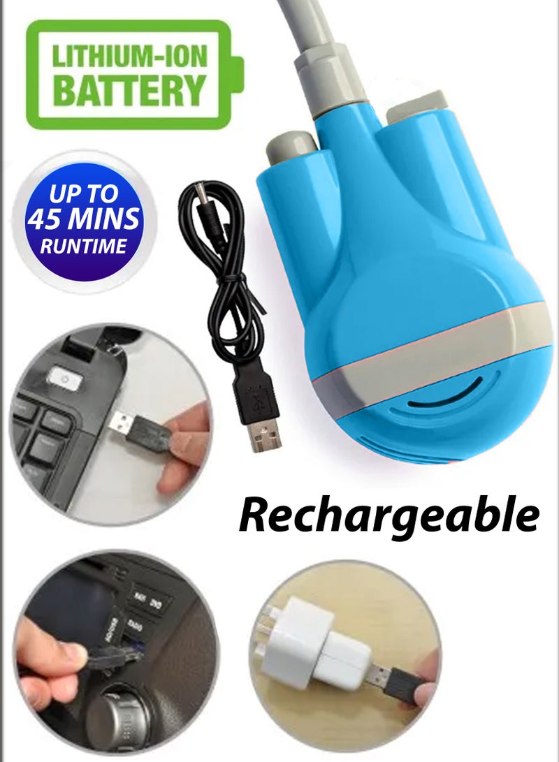 Toshonics Portable Outdoor Shower Kit with Dual Heads, Foldable Bucket, and Rechargeable Pump - Ideal for Camping, Travel, and Outdoor Cleaning - Image 5