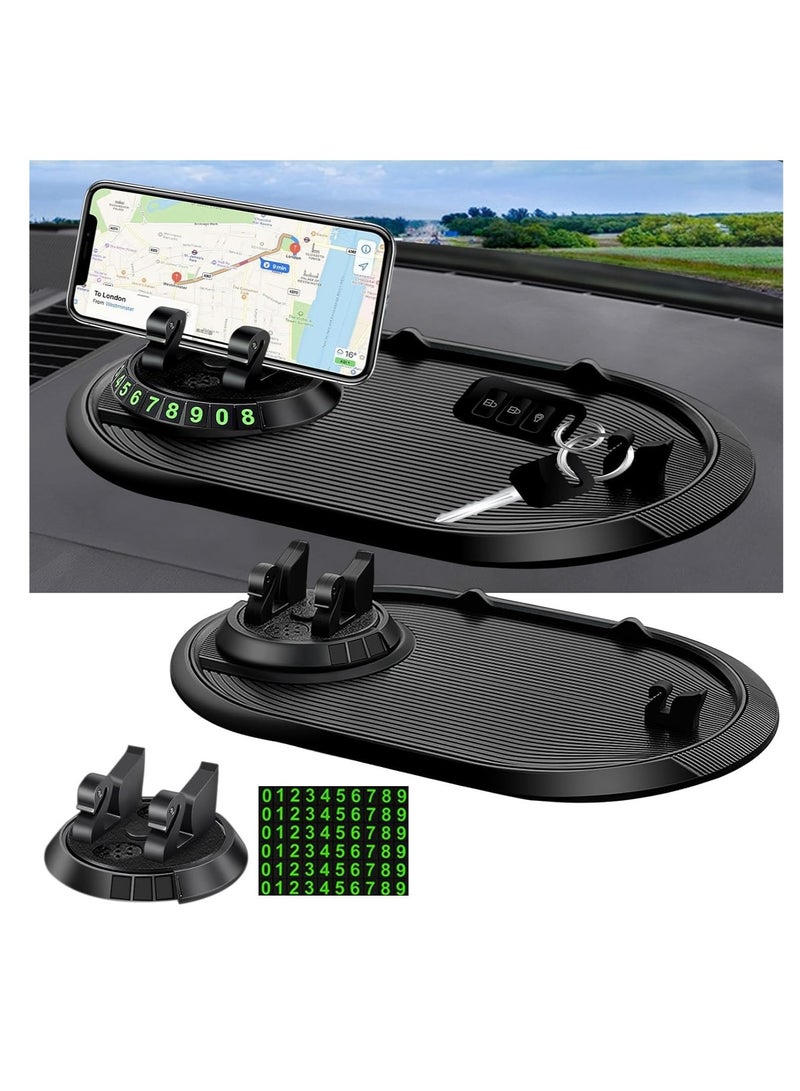 SYOSI Car Anti-Slip Mat Auto Phone Holder Multifunction Rotatable Car Anti Slip Mat Phone Holder Anti Slip Phone Mat for Car Dashboard Cell Phone Holder Car Dash Phone Holder - Image 1