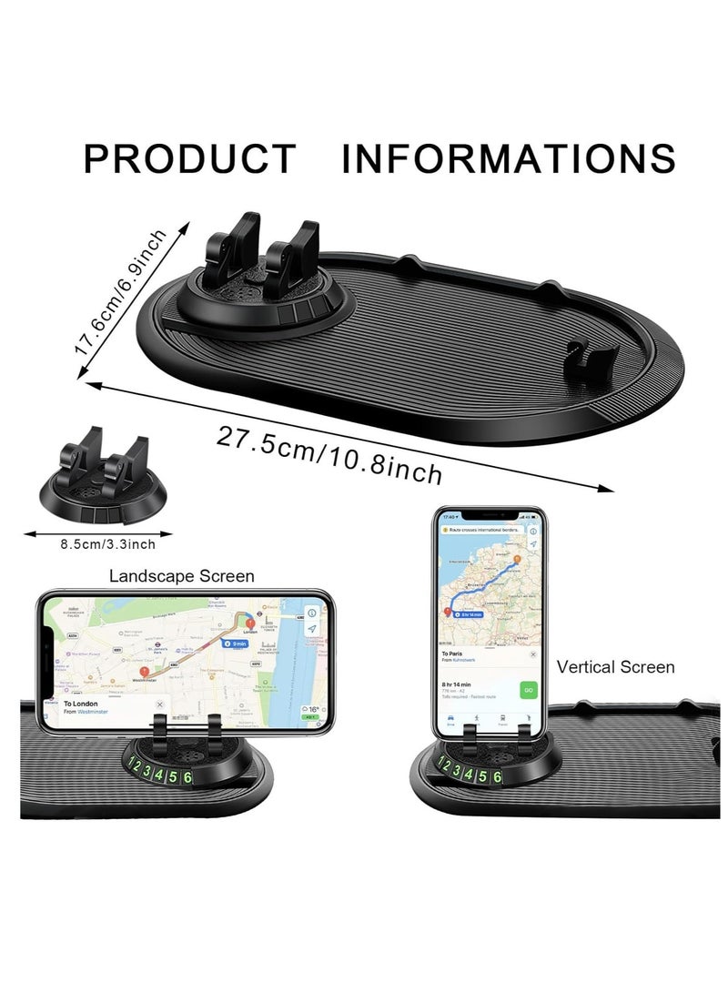 SYOSI Car Anti-Slip Mat Auto Phone Holder Multifunction Rotatable Car Anti Slip Mat Phone Holder Anti Slip Phone Mat for Car Dashboard Cell Phone Holder Car Dash Phone Holder - Image 2