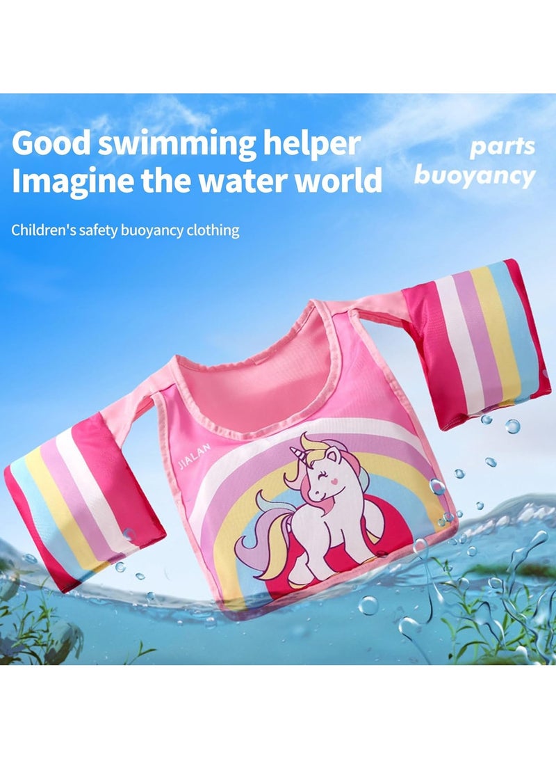 Cuken Toddler Kids Boys Girls Swim Vest Water Wings Safety Swim Aid Jumper Inflatable Swim Arm Bands Float Sleeves Swimming Armbands for Sea Pool Beach Training - Image 2