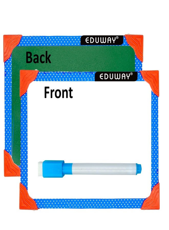 Eduway 2 in 1 Learn Write 8x11 Inch Slate with Marker for Kids | Double Sided Front for Chalk & Reverse Dry Erase Board for Marker with PVC Corners | Early Learning for 2 Years & Above (8x11 Inch) - Image 5