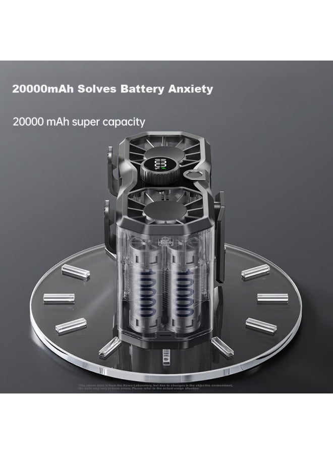 Kovol Upgraded Large Capacity Dual-drive Waist Fan Outdoor Portable Bed Usb Fan Waist Bag Portable Hanging Neck Long Battery Life Large Capacity - Image 3