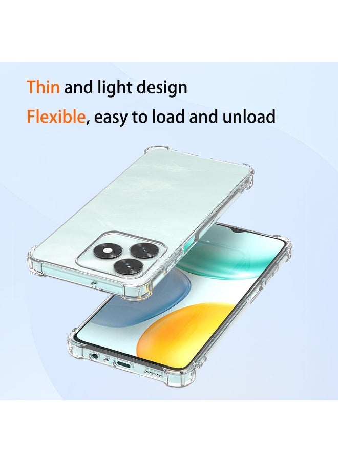جراب حماية لهاتف Honor X5C / Honor X5C Plus، غطاء TPU شفاف ناعم، جراب حماية خفيف الوزن، جراب ماص للصدمات لحماية الكاميرا، متوافق مع Honor X5C Plus - Image 3