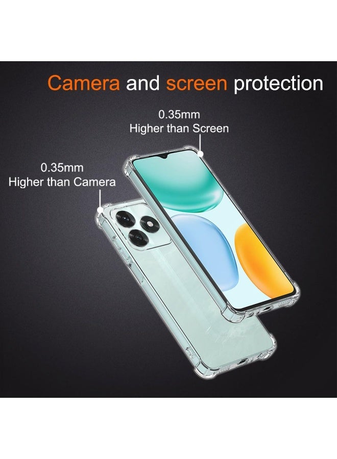 جراب حماية لهاتف Honor X5C / Honor X5C Plus، غطاء TPU شفاف ناعم، جراب حماية خفيف الوزن، جراب ماص للصدمات لحماية الكاميرا، متوافق مع Honor X5C Plus - Image 5