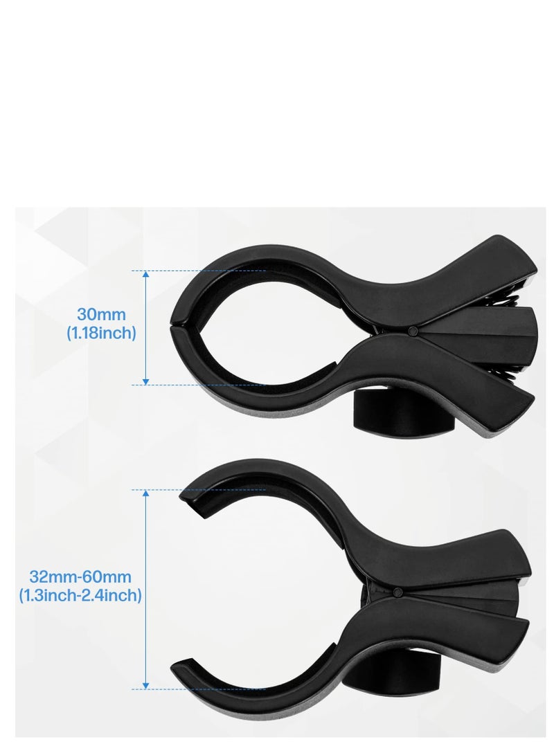 SYOSI 2 Pcs Upgraded Mic Clip Holder, Adjustable Microphone Holder for Microphones with Outer Diameter Between 32mm and 60mm, with 5/8" to 3/8" Screw Adapter - Image 3