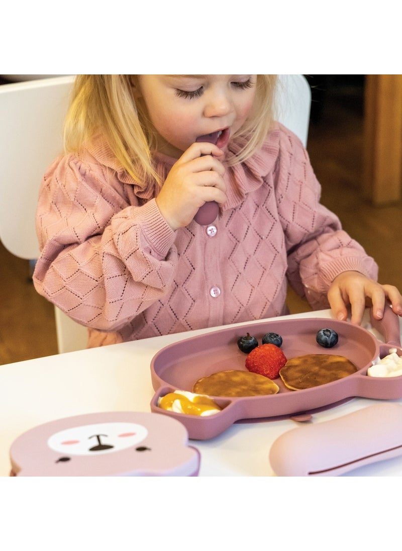 TUM TUM Boxed Silicone Spoon Fork Set Betsy Bear  - Image 4