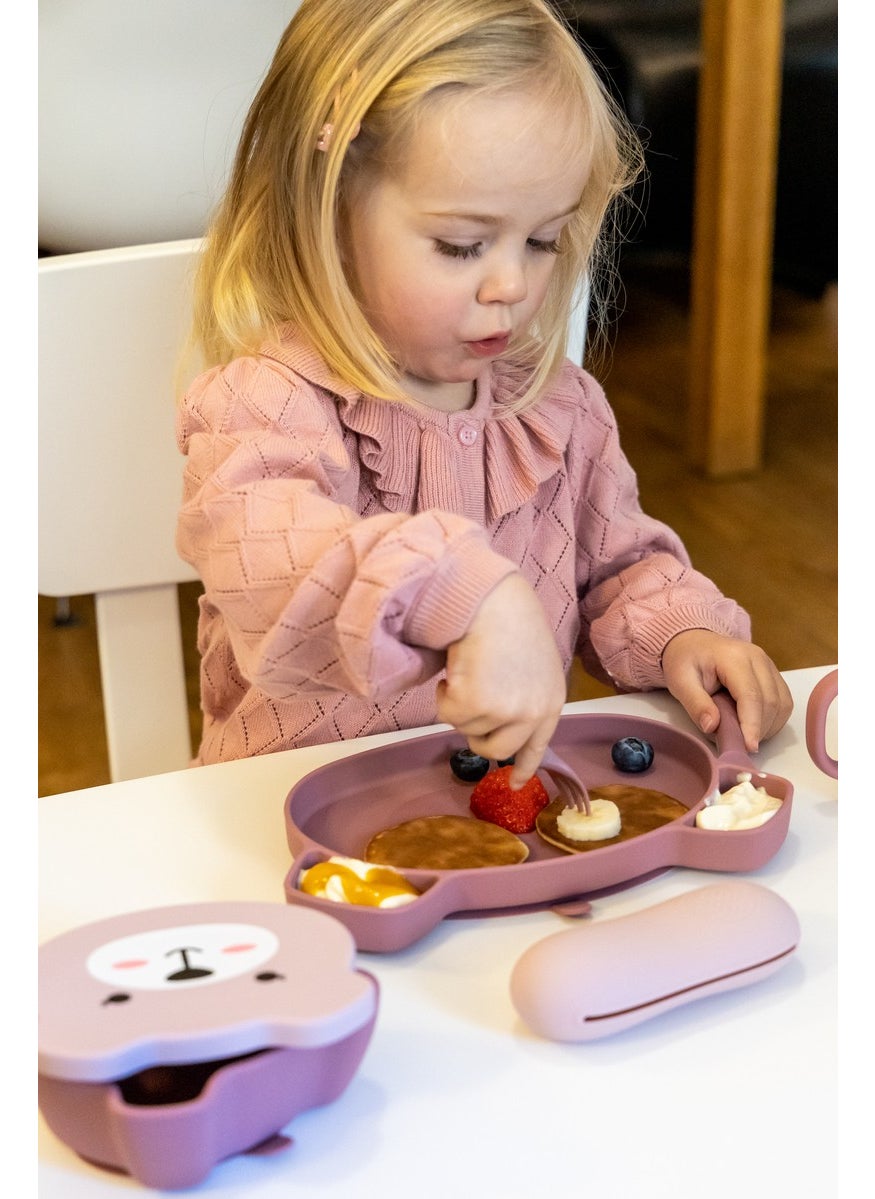 TUM TUM Boxed Silicone Spoon Fork Set Betsy Bear  - Image 5
