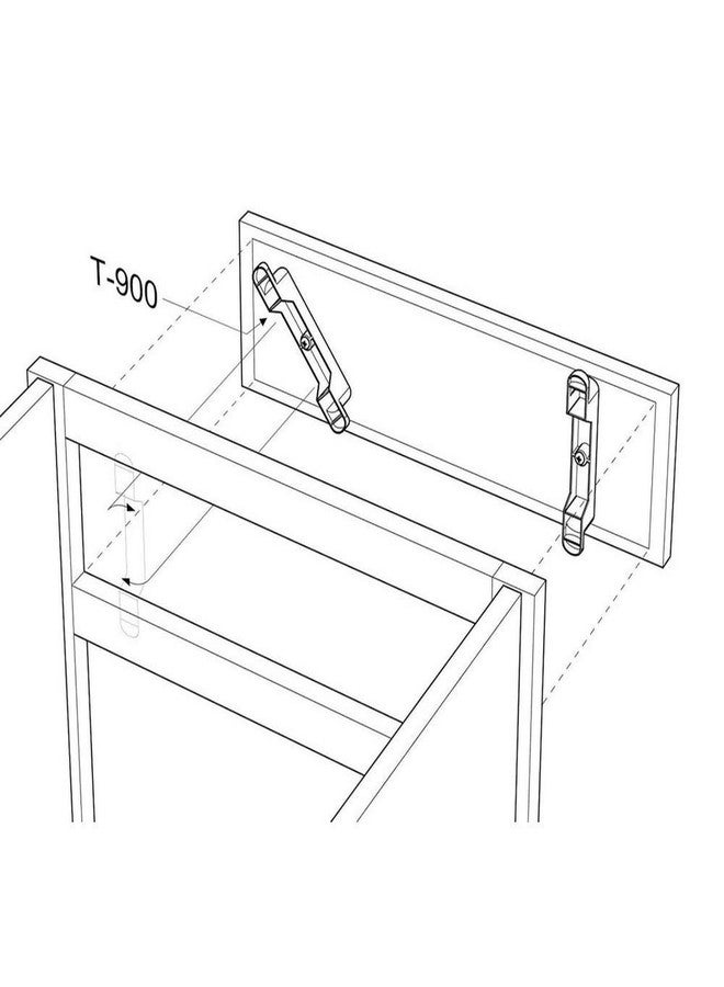 LEGLO False Front Cabinet Clips 4-1/2" - Fake Drawer Clips/False Drawer Front Clips - 2 Sets 4 Clips - Image 3