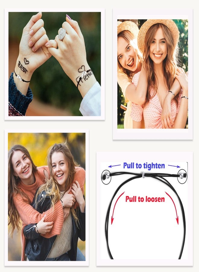 Tarsus Friendship Bracelets Matching Best Friend Bracelet for 2 BFF Jewelry Galentines Day Friendship Birthday Gifts for Women - Image 4