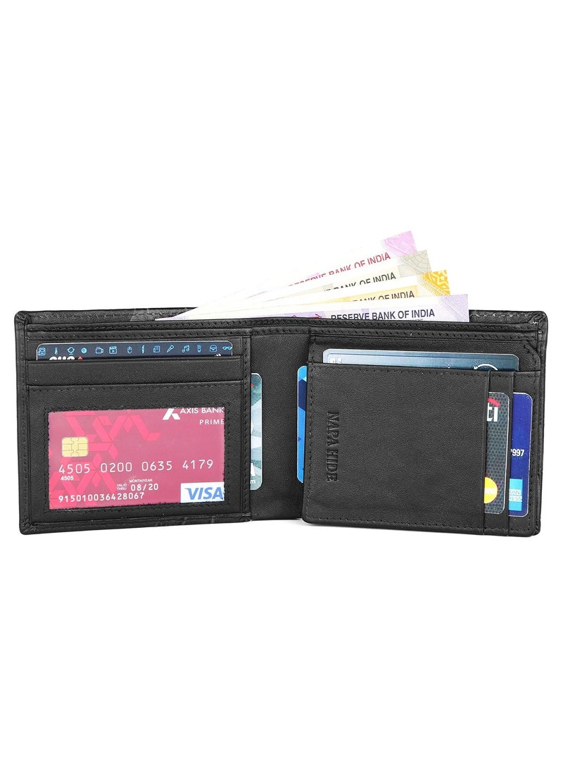 Napa Hide Black Leather Wallet for Men I 4 Card Slots - Image 3
