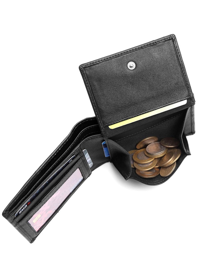 Napa Hide Black Leather Wallet for Men I 4 Card Slots - Image 4