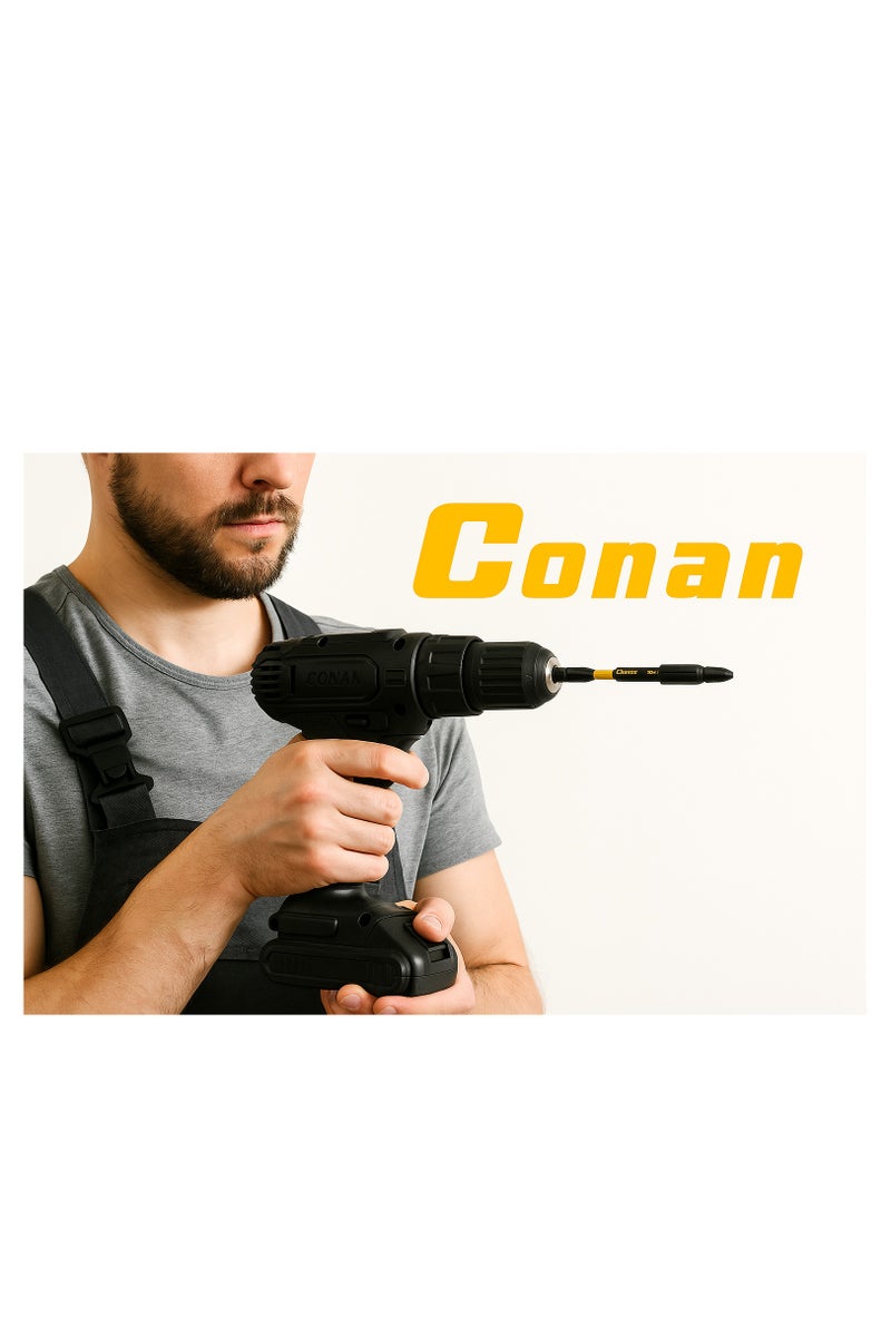 Conan 6 Sets Conan Professional Phillips Drill Screwdrivers – Models COIP12, COIP100, COIP90, COIP70, COIP65 & COIP50 – Industrial S2 Steel – PH2 Tip – Lengths L127 / L100 / L90 / L70 / L65 / L50 mm – 2 Pieces (each type) (Total 12 pcs) - Image 3