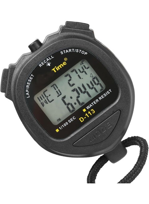 Digital Stopwatch with Timer, Waterproof Stopwatch with Backlight, 60 Lap Memory, 2-Line Display with Lanyard for Swimming, Running, Marathon, Competition