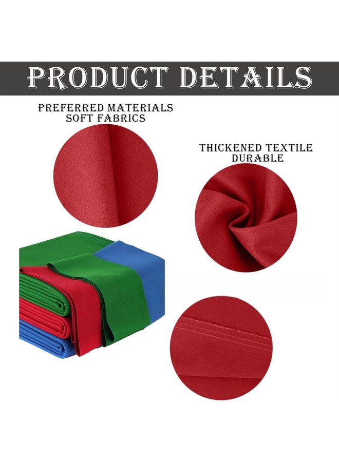 LAMAY Billiard Table Cloth Tablecloth American Pool Table Cloth Professional Billiard Table Cloth Pad Replacement Felt Cover (8')(Green) - Image 3