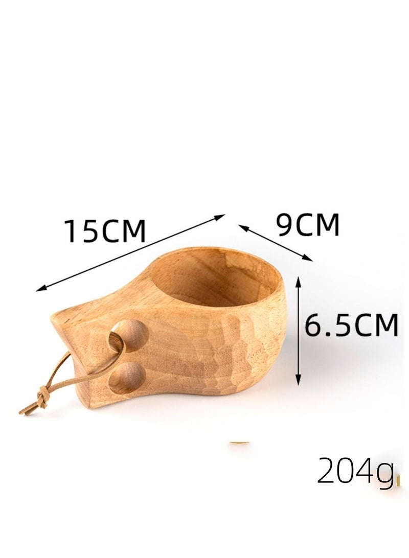 Loquat Natural Rubber Wood Wood Coffee Cup 15*9*6.5cm 