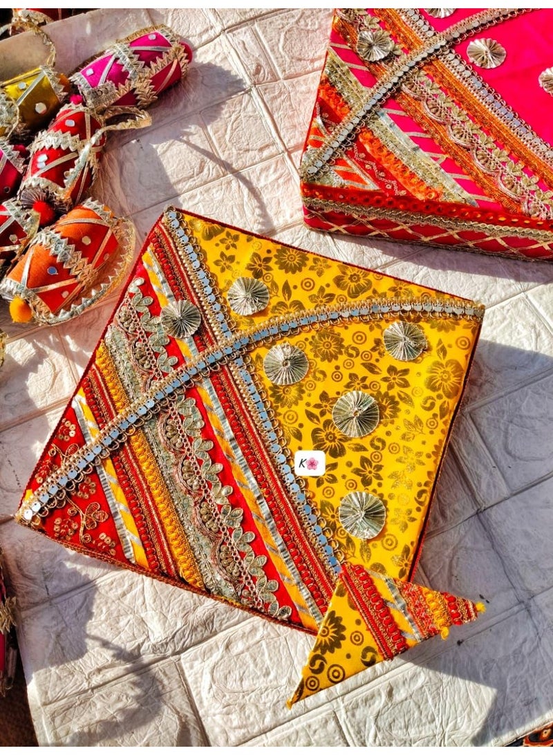 Lohri / Makar sankranti/Pongal special boxes/ Hampers / Kite shaped / MDF boxes / colorful and vibrant / 6*6*2 - Image 1