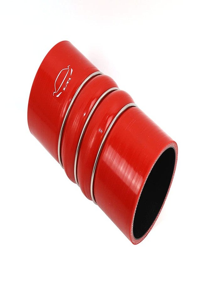 TenKeAuto TenKe 6" Length CAC 4-Ply Reinforced High Performance 3" ID Charge Air Cooler Double Hump Hose Boot Silicone Coupler + Constant Tension Clamps (BLUE 3 inch)