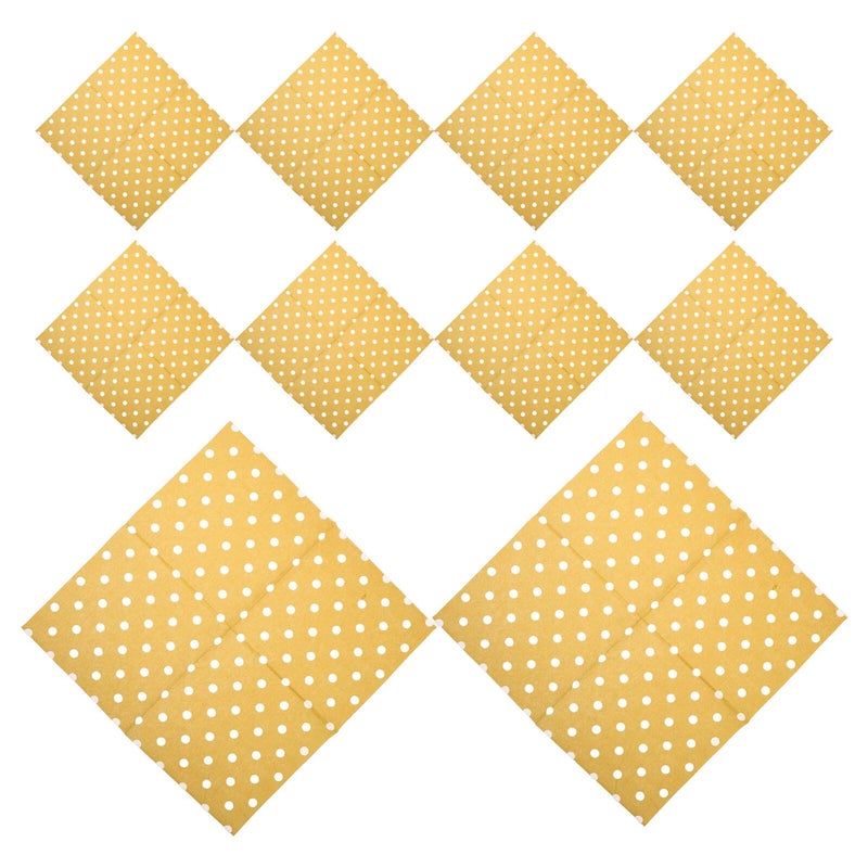 Gold Dot Printed Paper Napkins 16pcs 3 Ply Disposable Serviettes 16 5x16 5cm For Birthday Wedding Party - Image 2