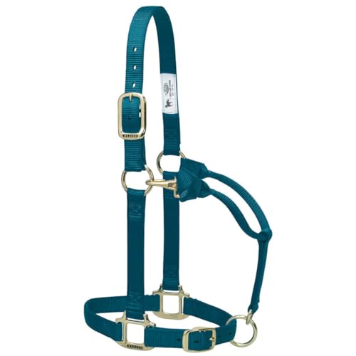 Weaver Leather Original Adjustable Nylon Horse Halter, Weanling/Pony, Hunter Green - Image 4