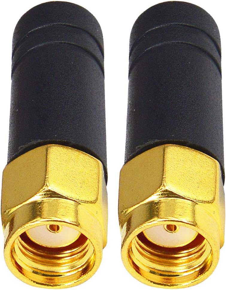 onelinkmore FPV Small WiFi Antenna 2.4GHz Bluetooth Mini WiFi Antenna Wireless Omni Thumb Antenna mmdvm Network Router RP SMA Male TX RX Mini RHCP Racing Drone Antenna for Multicopter Back Up Camera Pack of 2 - Image 1