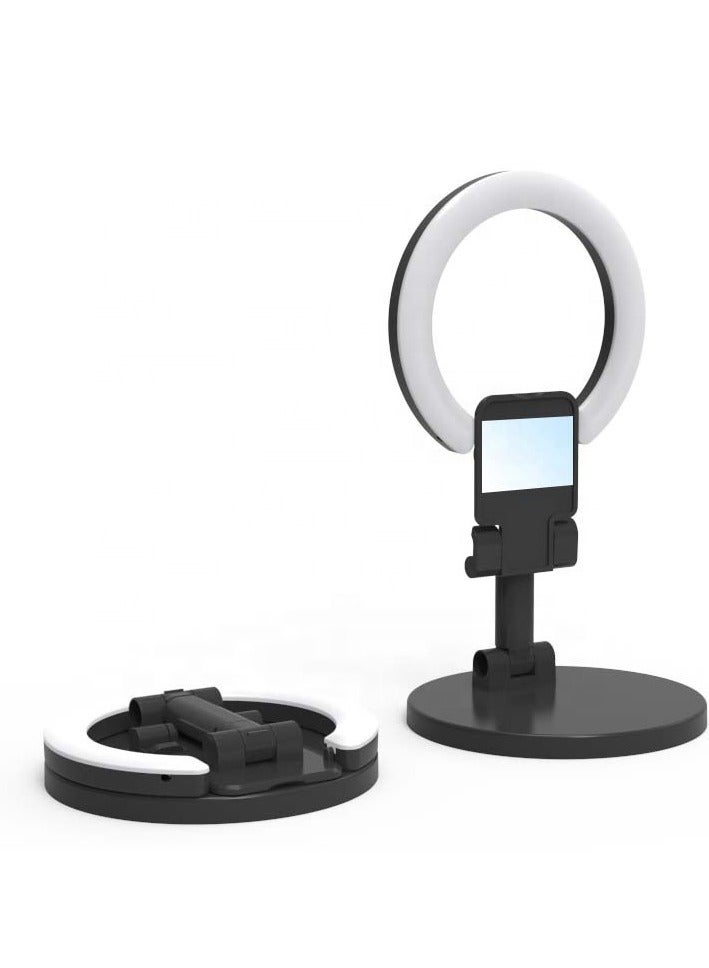 مراة ايه 7 لوضع المكياج مع حلقة اضاءة دائرية