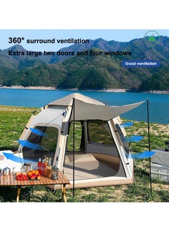 XIPH 6-8 Person Automatic Camping Tent, Waterproof Outdoor Tent with UV Protection, Spacious 270x240x155CM for Family & Group Adventures  - Image 4