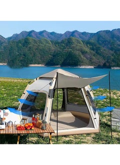 XIPH 6-8 Person Automatic Camping Tent, Waterproof Outdoor Tent with UV Protection, Spacious 270x240x155CM for Family & Group Adventures  - Image 1