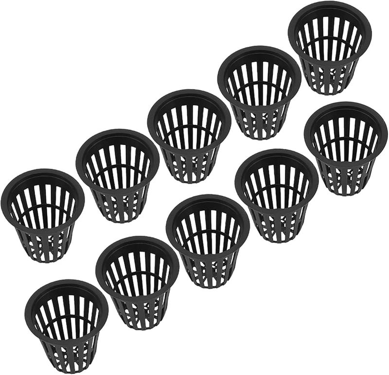 Hydroponic Basket Set 10pcs Black Plastic Garden Planting Durable Lightweight - Image 4