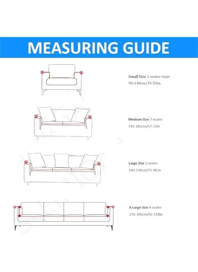 Beauenty Universal High Stretch Sofa Slipcovers Loveseat Couch Covers Armchair Furniture Protector Wrap (A01, Medium)  - Image 5