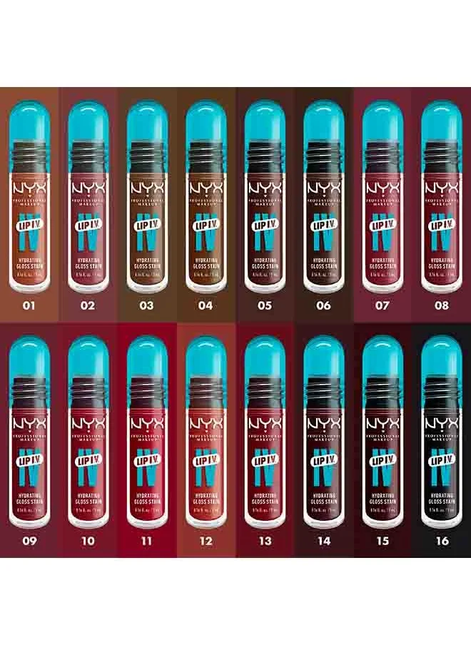 NYX PROFESSIONAL MAKEUP Lip IV Hydrating Gloss Stain – Water 'Bout Wine?