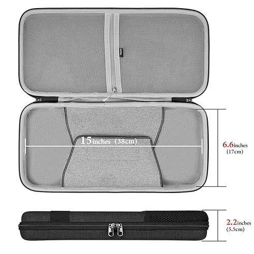 GEEKRIA Tenkeyless TKL Keyboard Hard Shell Travel Case, for 80%/87 Key Computer Mechanical Gaming Keyboard Compatible with Razer Huntsman V2 TKL, Razer BlackWidow TE Chroma v2 TKL - Image 4