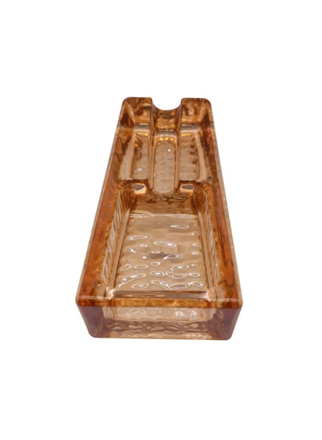 Hemingway Luxury Crystal Glass Decorative Ashtray, Elegant Portable Household Tray, Gold Finish - Image 3