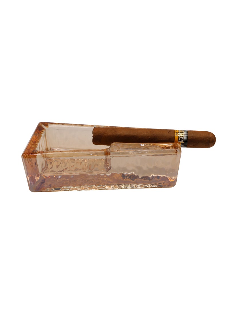 Hemingway Luxury Crystal Glass Decorative Ashtray, Elegant Portable Household Tray, Gold Finish - Image 5