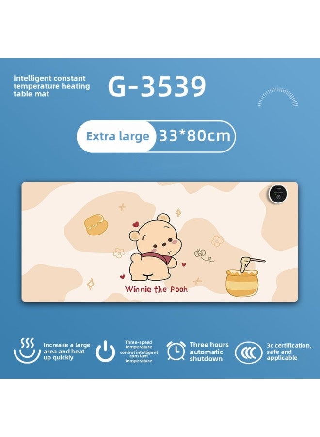 Heating Mouse Pad Office Shortcut Key Large Heating Warm Table Pad Student Writing Heating Pad Gift Wholesale-Color:330*800mm-Pattern:G-3539 Heating Pad - Image 1