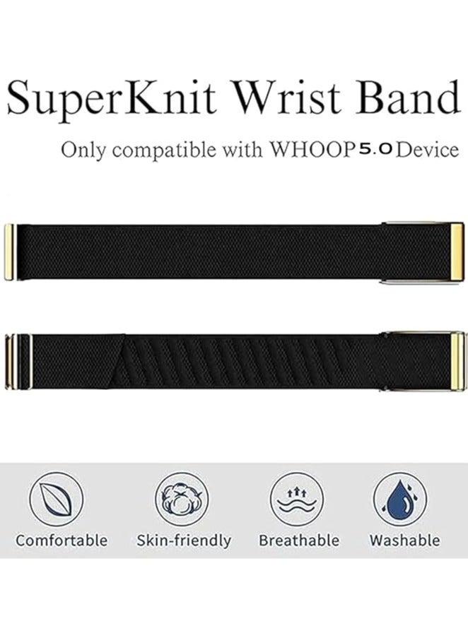 TEMPO Ultra-soft Nylon Replacement Band for WHOOP 5.0 Life /MG – ECG Compatible | Breathable, Durable & Secure Fit Strap and Adjustable Wristband Replacement Strap with U Shaped Gold Color Connector Easy to Use and Perfect for Every Occasion | NOT for Gen 4  - Image 2