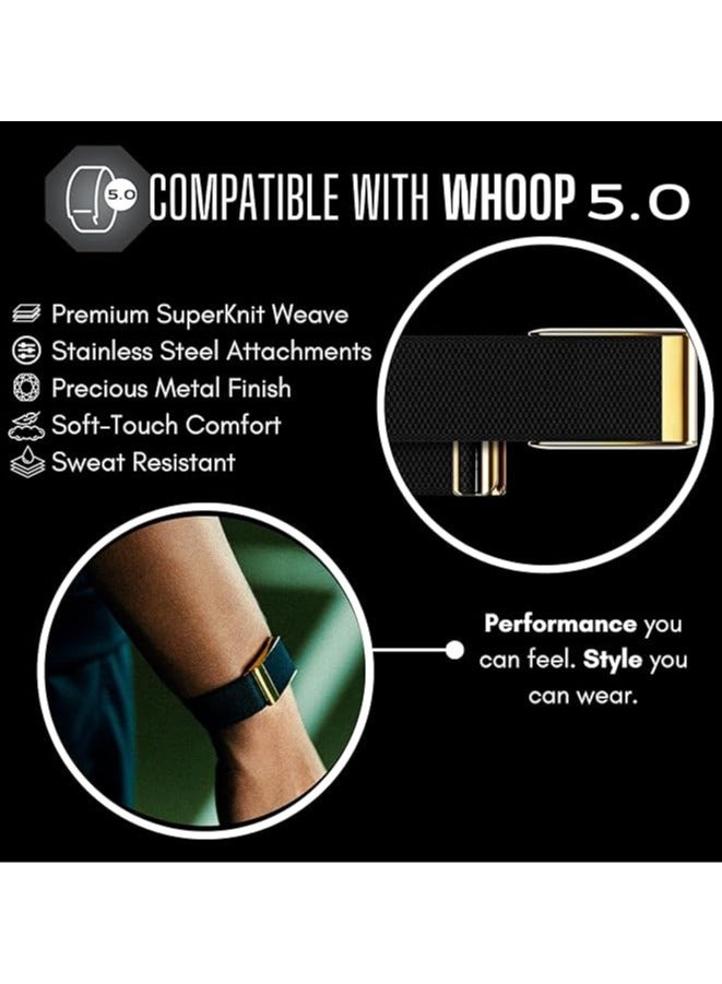 TEMPO Ultra-soft Nylon Replacement Band for WHOOP 5.0 Life /MG – ECG Compatible | Breathable, Durable & Secure Fit Strap and Adjustable Wristband Replacement Strap with U Shaped Gold Color Connector Easy to Use and Perfect for Every Occasion | NOT for Gen 4  - Image 3