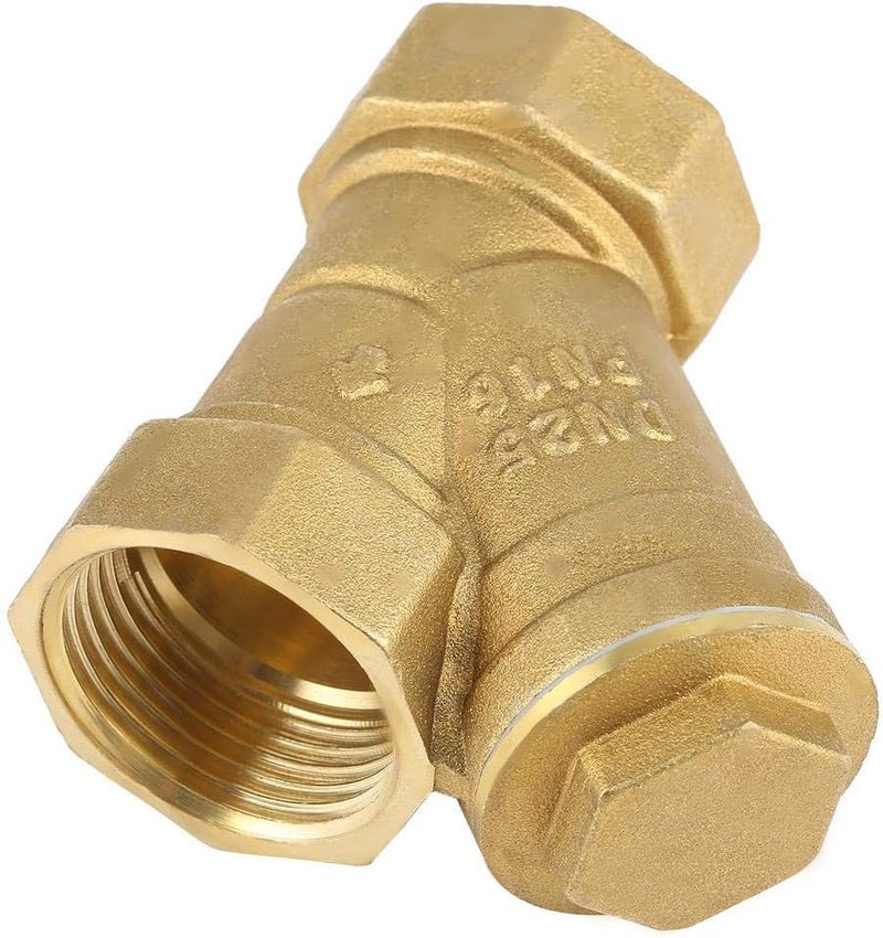 comfrt Brass Strainer, Filter Valve Connector 1" BSPP Female Thread Y Shaped /2in Strainer for Water Oil Separation - Image 1
