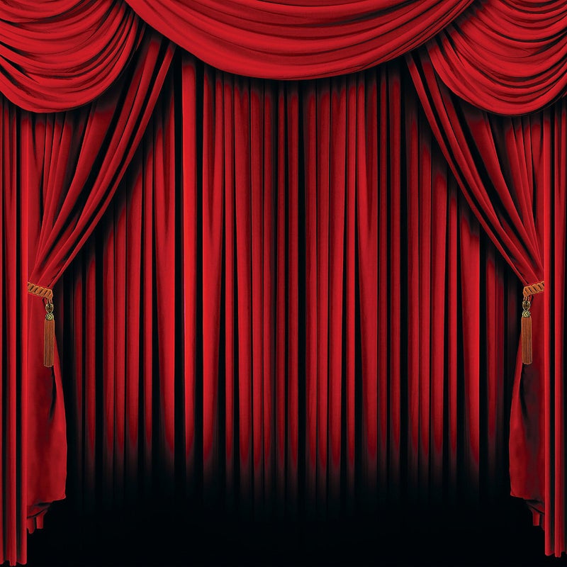 Fun Express Red Curtain Backdrop Banner (6 feet x 6 feet) Party Decor - Image 4