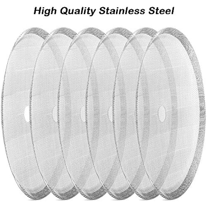 CKANDAY 6 Pack French Press Replacement Filter ScreenReusable Stainless Steel Mesh Filters For Universal 1000 Ml  34 Oz  8 Cup French Press Coffee Makers - Image 4