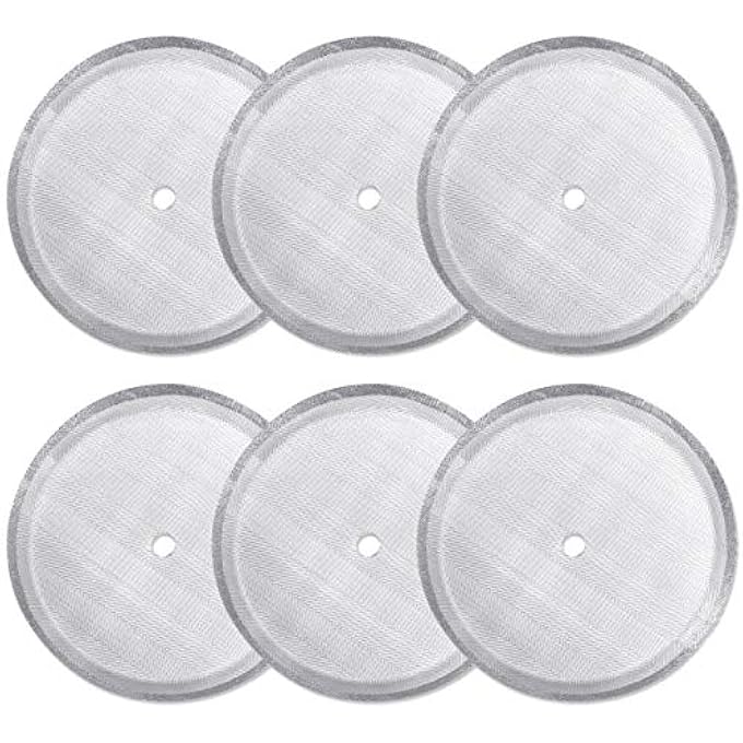 CKANDAY 6 Pack French Press Replacement Filter ScreenReusable Stainless Steel Mesh Filters For Universal 1000 Ml  34 Oz  8 Cup French Press Coffee Makers - Image 1