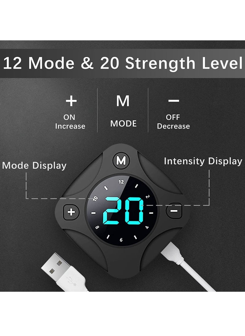 Y&D ABS Stimulator, USB Rechargeable Portable Fitness Workout Equipment Without Gel Pads for Men Woman, Arm, Leg, Home Office, The Latest Model 12 Modes, 20 Levels of Intensity (for Beginners)  - Image 2