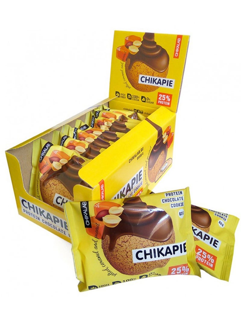 Chikalab Chikapie Salted Caramel And Peanuts 1 Box (9 x 60g) - Image 1