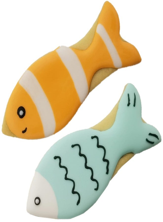 IShang Large Size Fish Shaped Cookie Cutter Set of 5 pcs, Stainless Steel Jesus Fish Fondant Cutters for Baking Clay DIY - Image 5