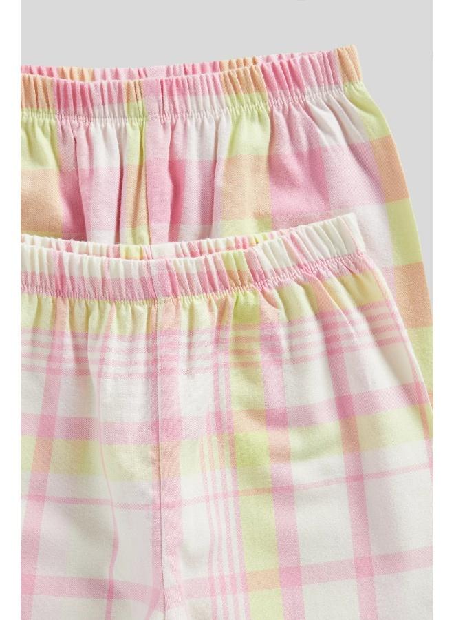 mothercare Pink Check Pyjamas - 2 Pack - Image 2