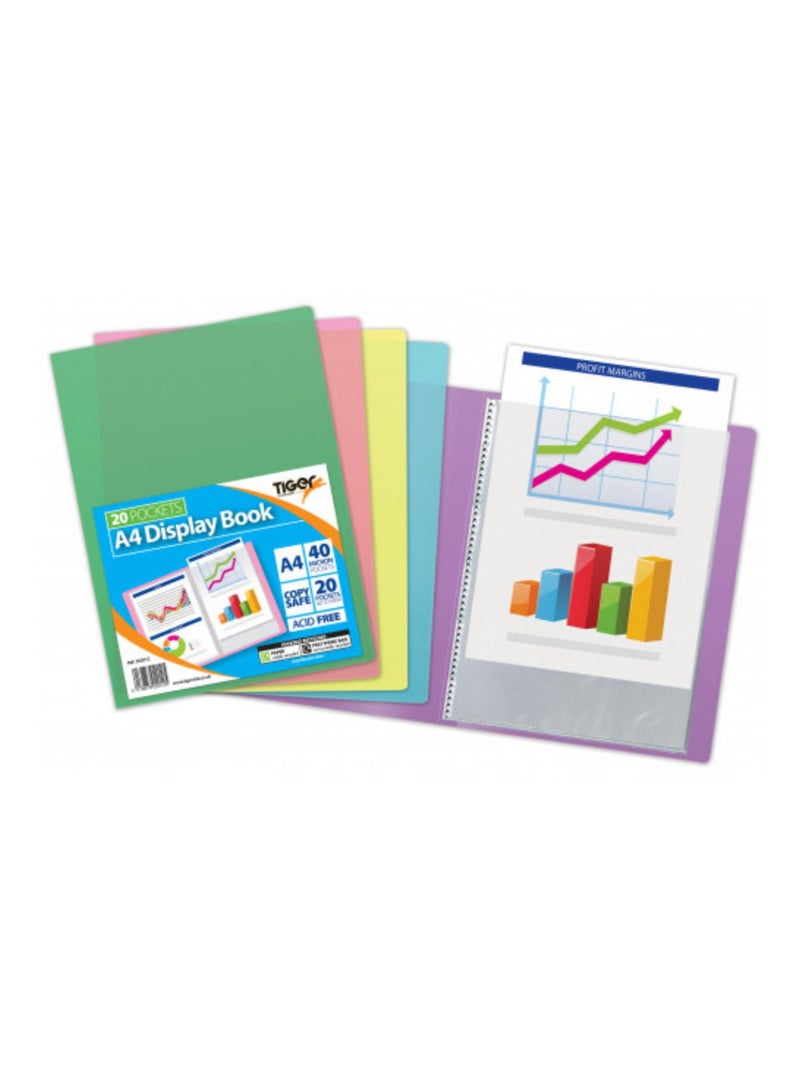 TIGER A4 20 pkt Flexi Display Book Vivid - Image 1