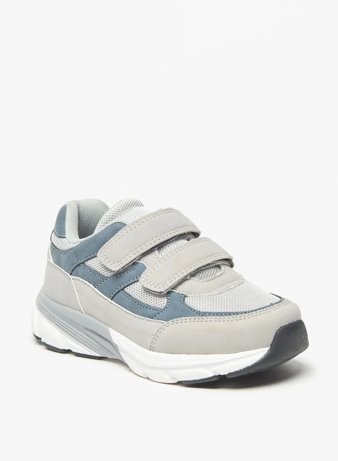 جونيورز Mesh Panelled Sneakers with Hook and Loop Closure