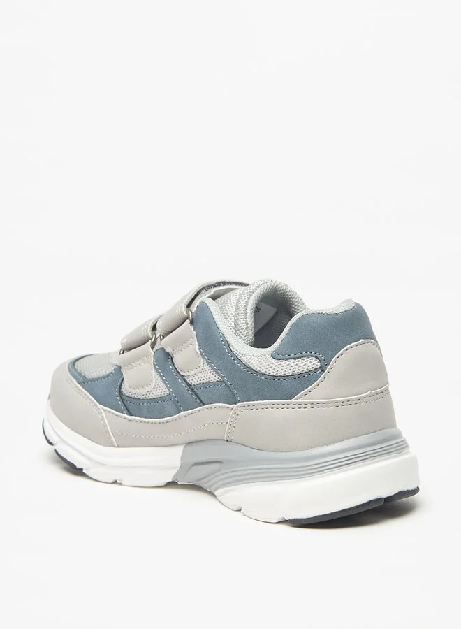 جونيورز Mesh Panelled Sneakers with Hook and Loop Closure
