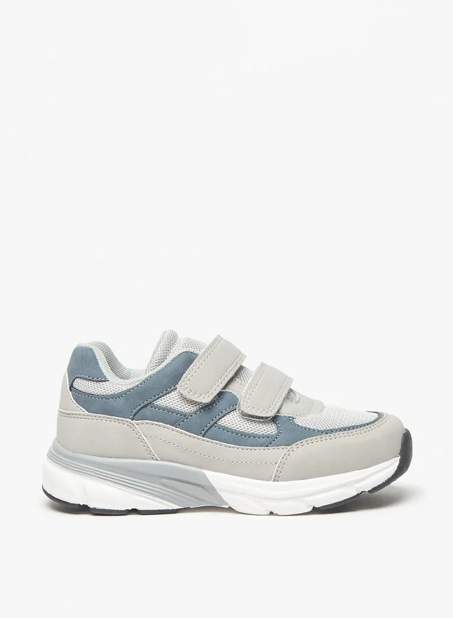 جونيورز Mesh Panelled Sneakers with Hook and Loop Closure